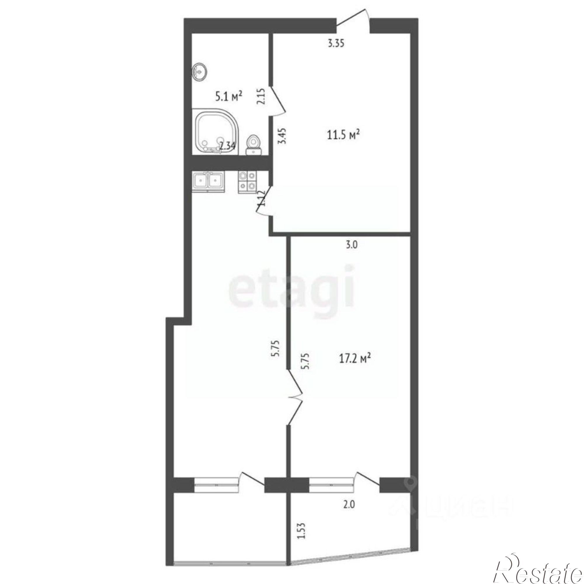 Купить квартиру за 15 000 000 рублей на ул Чатырдагская, 1 А