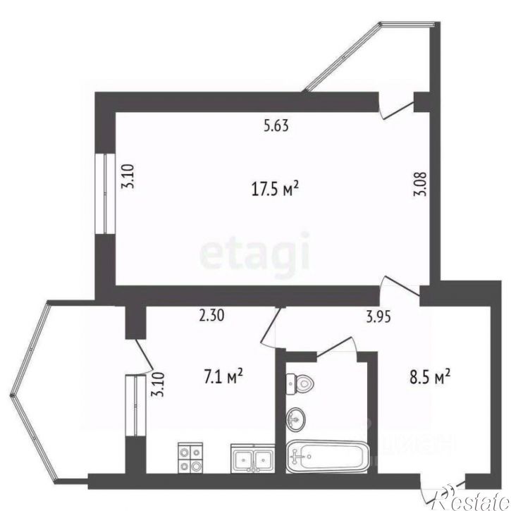 1-комн квартира Ялтинская улица, 11,  д. 11