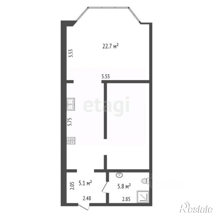 3-комн квартира ул Горького, 20,  д. 20