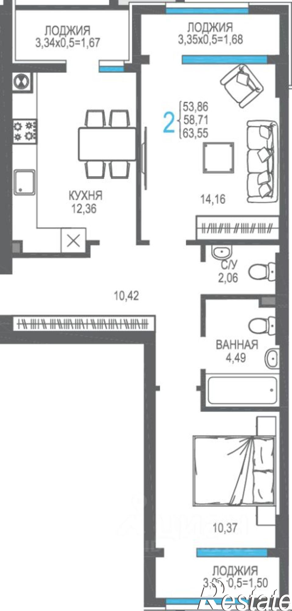 Купить квартиру за 15 597 800 рублей на улица Горького, 10