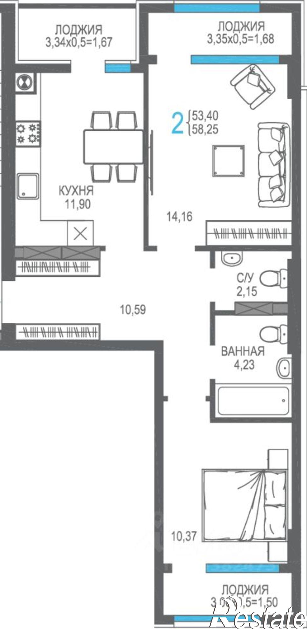 Купить квартиру за 16 751 000 рублей на улица Горького, 10
