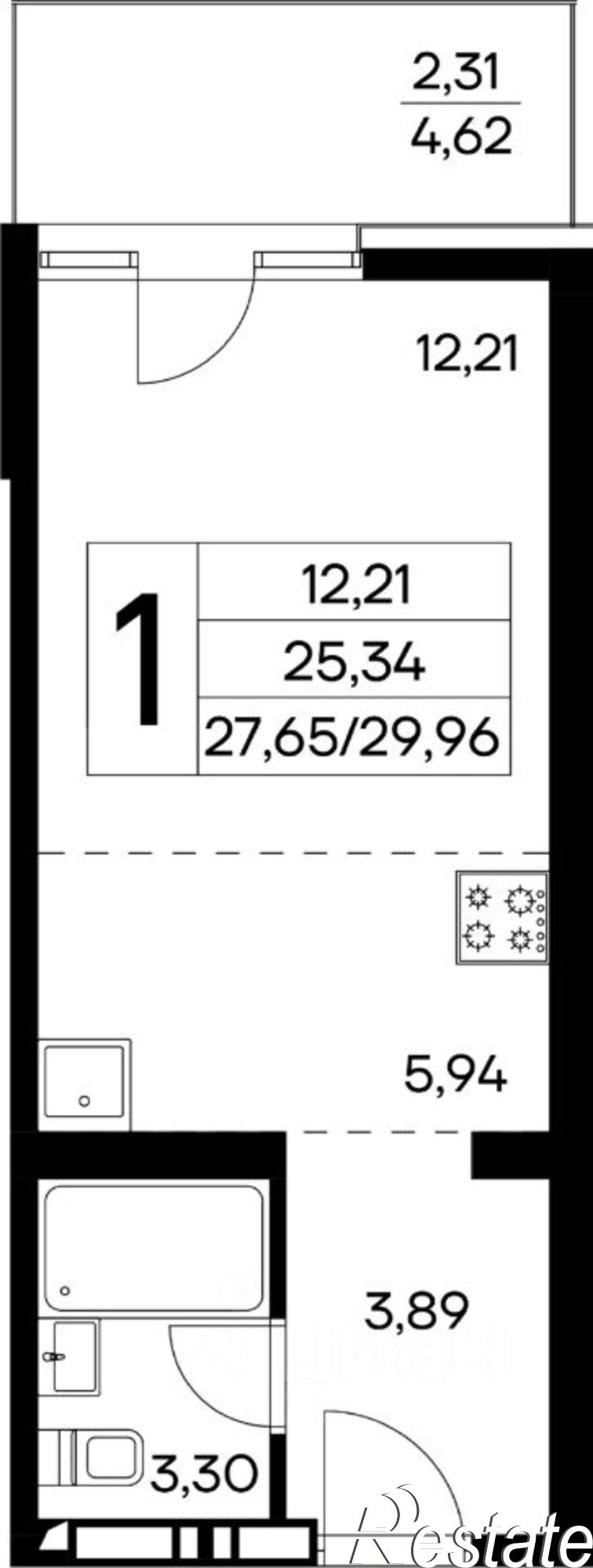Купить квартиру за 9 335 480 рублей на Коллективный пер, 8