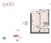 1-комн, 35 кв м, этаж 1/4 городской округ Алушта