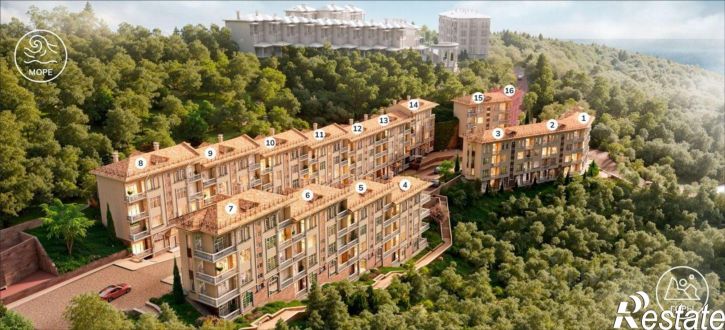 1-комн квартира в новом доме городской округ Алушта