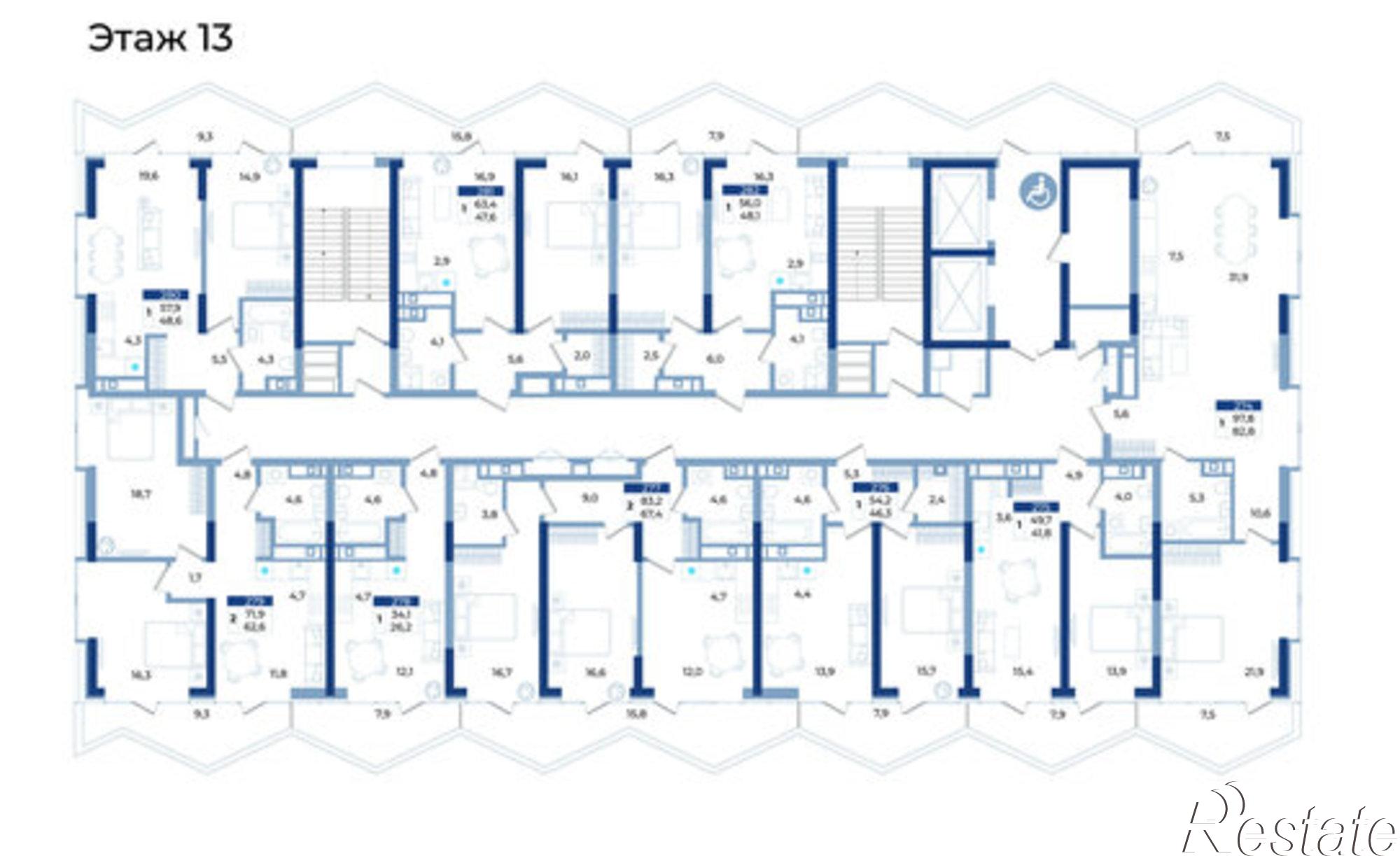 Купить квартиру за 22 464 400 рублей на Октябрьская улица, 10
