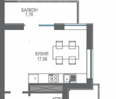 1-комн, 46 кв м, этаж 4/16 Пограничный переулок