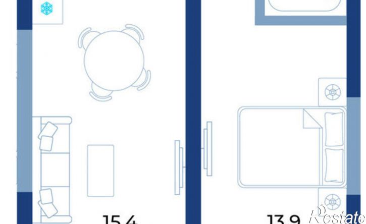 1-комн квартира в новом доме Октябрьская улица, 10,  д. 10