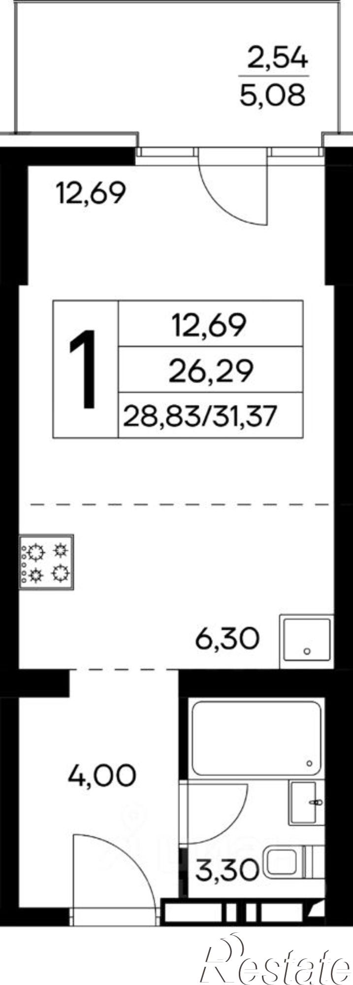 Купить квартиру за 9 881 550 рублей на Коллективный пер, 8