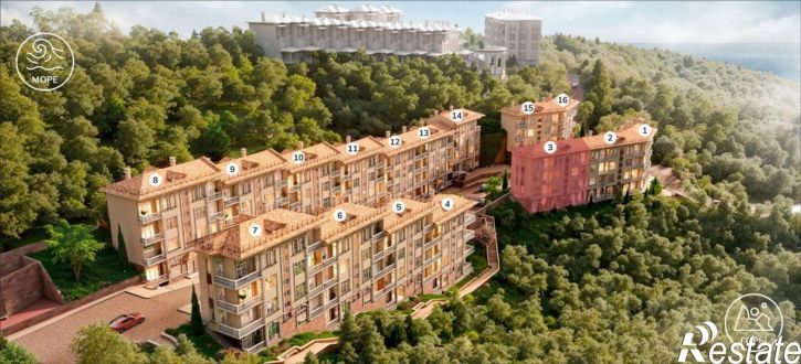 2-комн квартира в новом доме городской округ Алушта