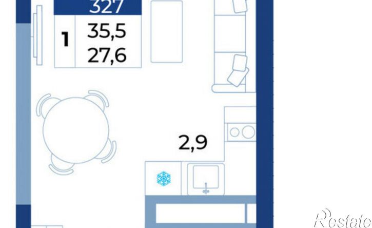 1-комн квартира в новом доме ул Октябрьская, 10,  д. 10
