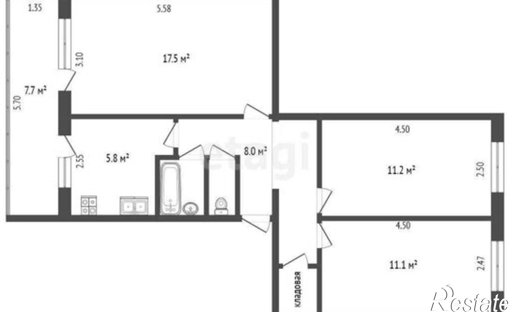 Купить квартиру за 11 900 000 рублей на Ялтинская улица, 2