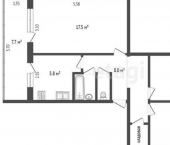 3-комн, 61кв м, этаж 3/5 Ялтинская улица, 2