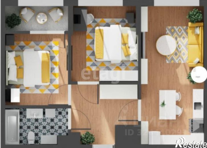 2-комн квартира ул Ялтинская, 11,  д. 11