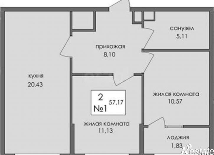 2-комн квартира в новом доме ул Ялтинская, 20,  д. 20
