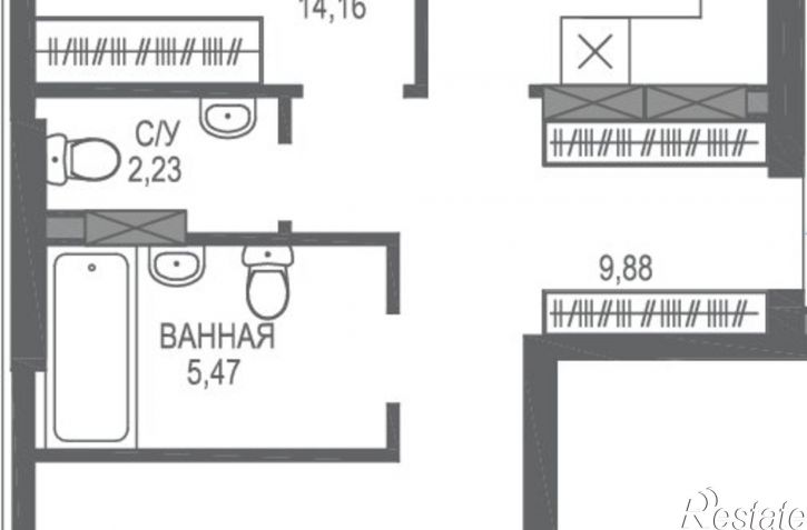 3-комн квартира в новом доме улица Горького, 10,  д. 10