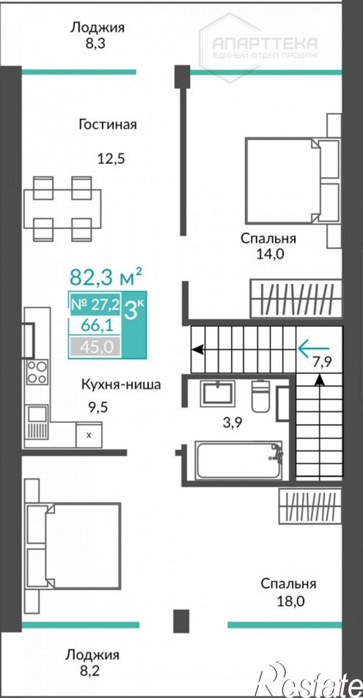 2-комн квартира в новом доме Сусловой ул, 2к4