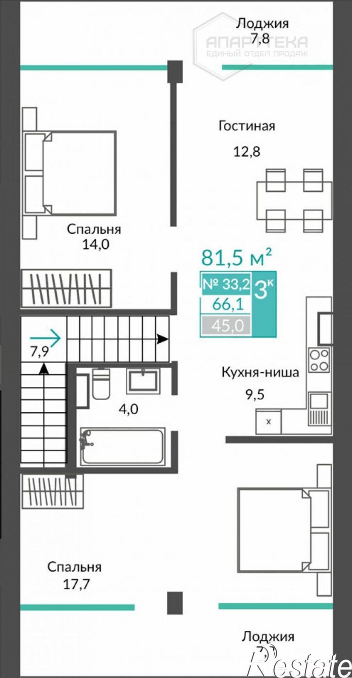 2-комн квартира в новом доме Сусловой ул, 2к4