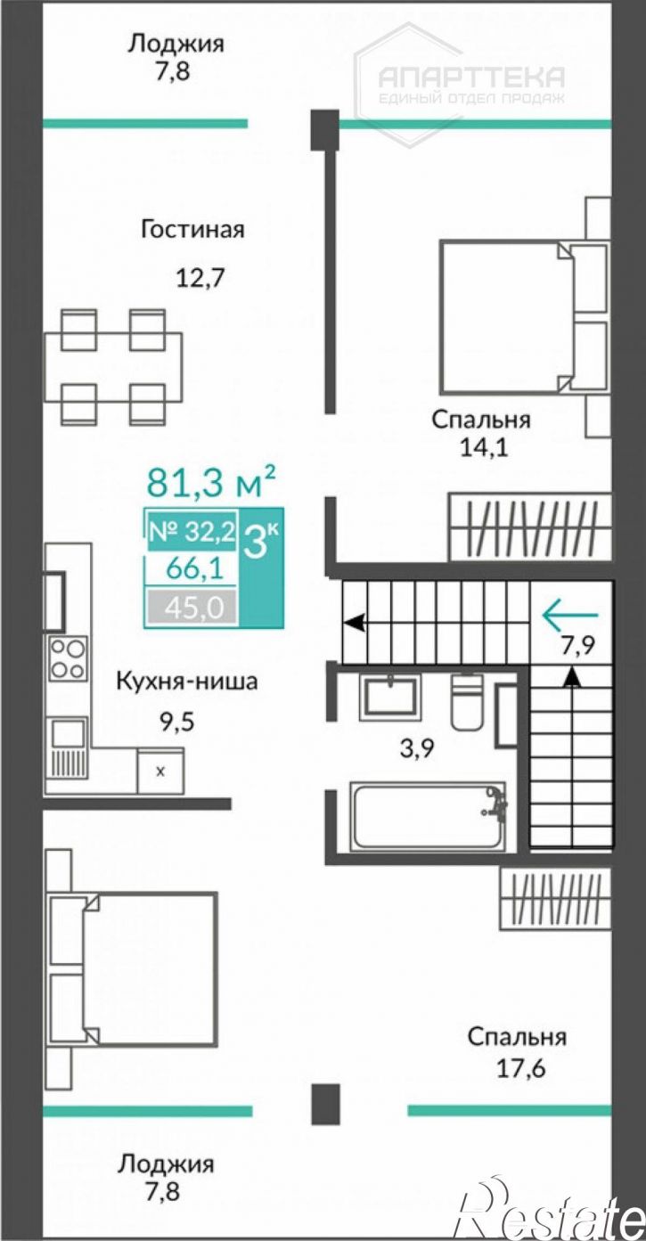 2-комн квартира в новом доме Сусловой ул, 2к4