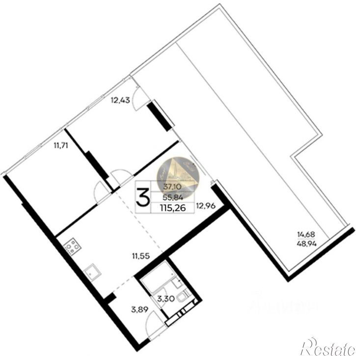 2-комн квартира Пограничный переулок, 6,  д. 6