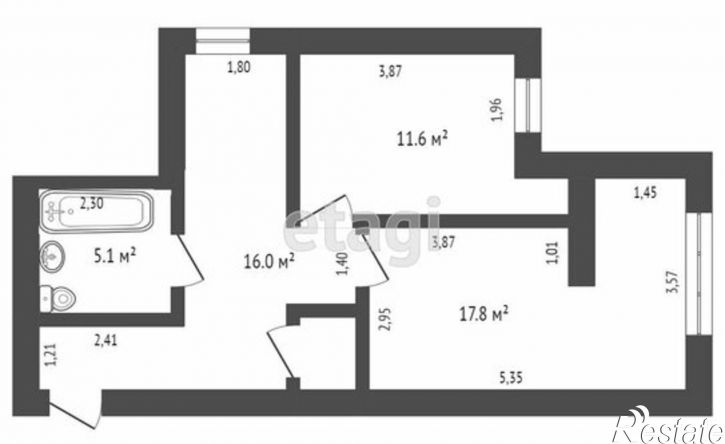2-комн квартира ул Б.Хмельницкого, 9,  д. 9