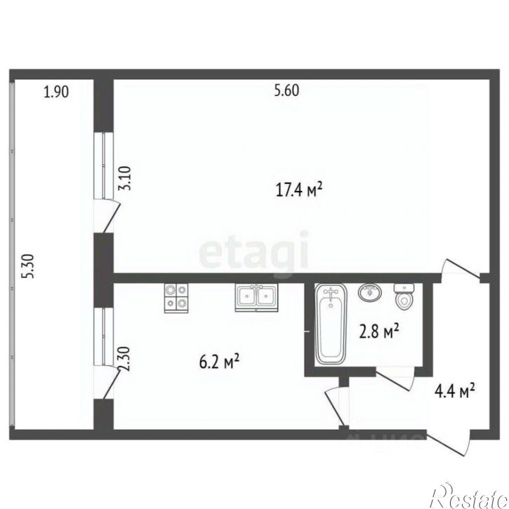 1-комн квартира ул Симферопольская, 28,  д. 28