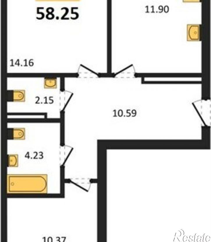 2-комн квартира улица Горького, 14,  д. 14