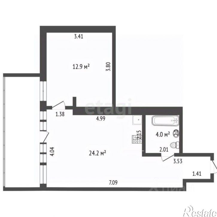 2-комн квартира Набережная улица, 16,  д. 16