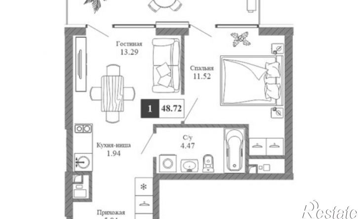 2-комн квартира ул Краснофлотская, 17,  д. 17