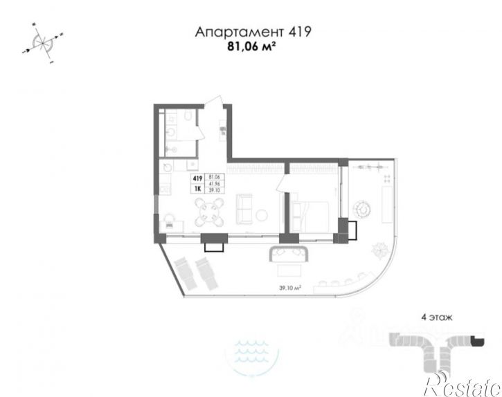 2-комн квартира Лесной мкр, 54б,  д. 54б