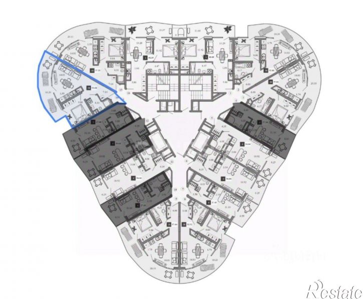 2-комн квартира Западная улица, 4к4