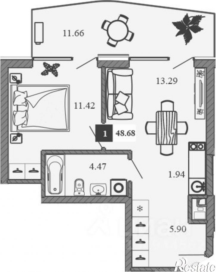 2-комн квартира Западная улица, 4к4/6
