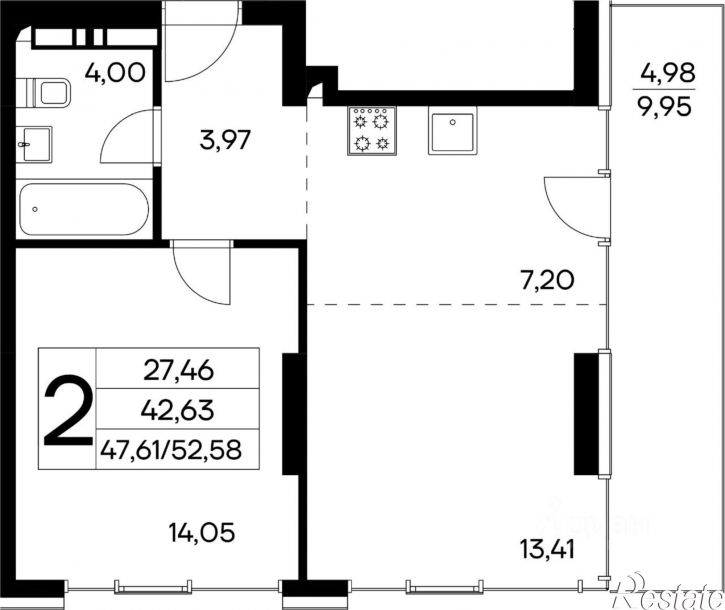 2-комн квартира в новом доме Коллективный пер, 8,  д. 8