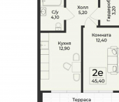 1-комн, 49 кв м, этаж 2/6 ул Глазкрицкого, 10
