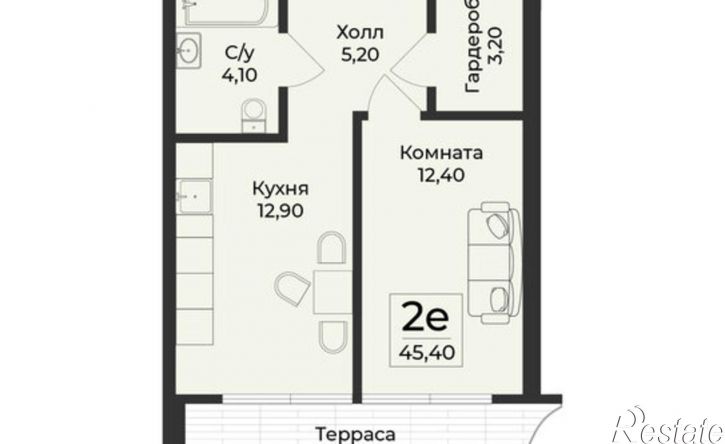 1-комн квартира в новом доме ул Глазкрицкого, 10,  д. 10
