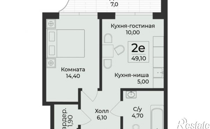 2-комн квартира в новом доме ул Глазкрицкого, 10,  д. 10