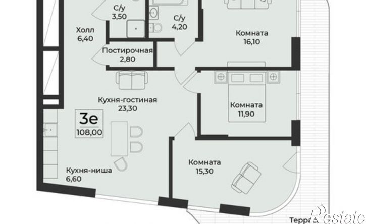 4-комн квартира в новом доме ул Глазкрицкого, 10,  д. 10