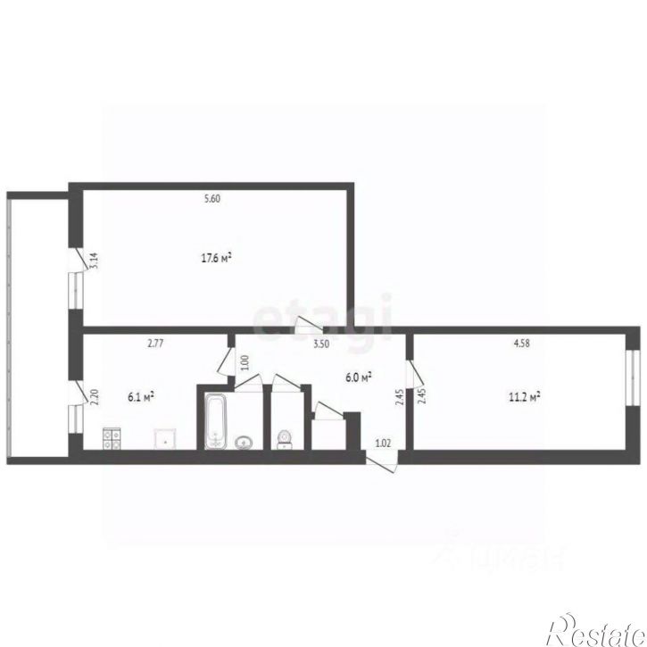 2-комн квартира ул Таврическая, 4,  д. 4