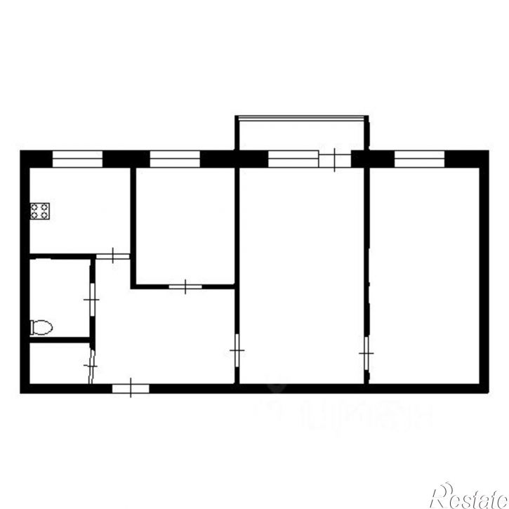 3-комн квартира Ялтинская улица, 2,  д. 2