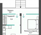 2-комн, 60 кв м, этаж 1/2 ул Сусловой, 2