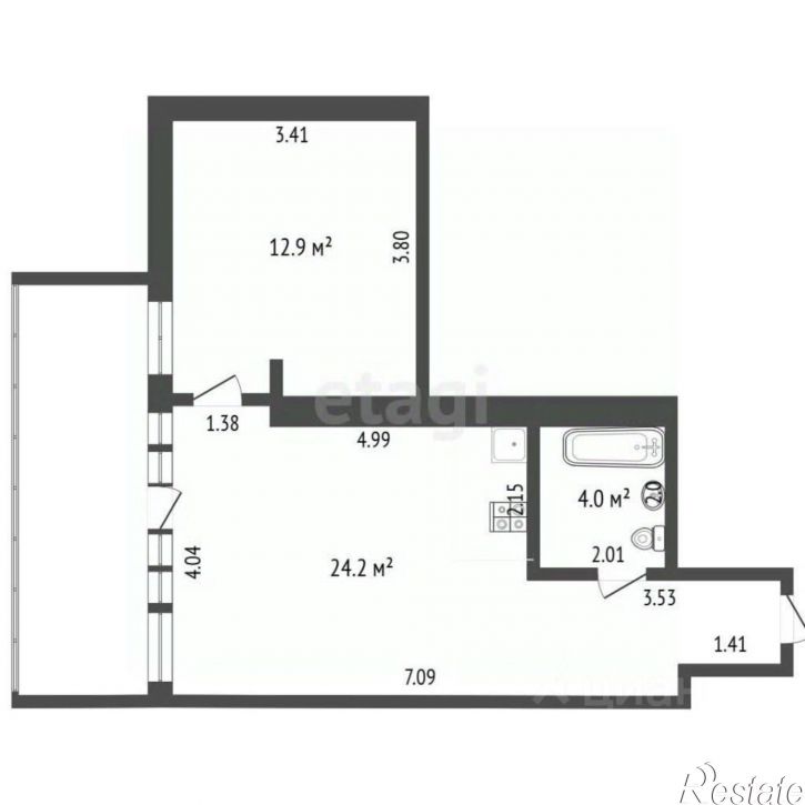 2-комн квартира ул Набережная, 18а,  д. 18а