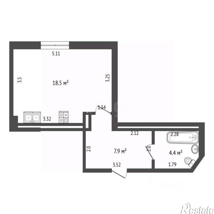 1-комн квартира ул Набережная, 18а,  д. 18а