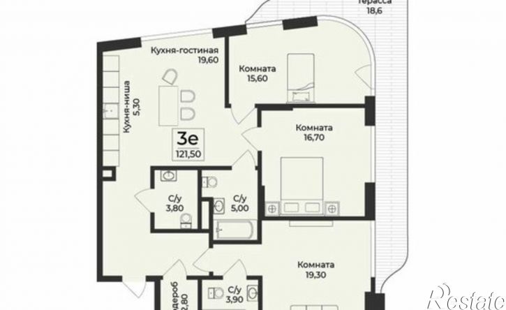 4-комн квартира в новом доме ул Глазкрицкого, 10,  д. 10