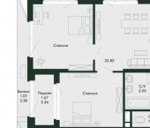 3-комн, 59 кв м, этаж 5/14 ул Саранчева, 3
