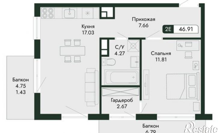 2-комн квартира в новом доме ул Краснофлотская, 32/5,  д. 32/5