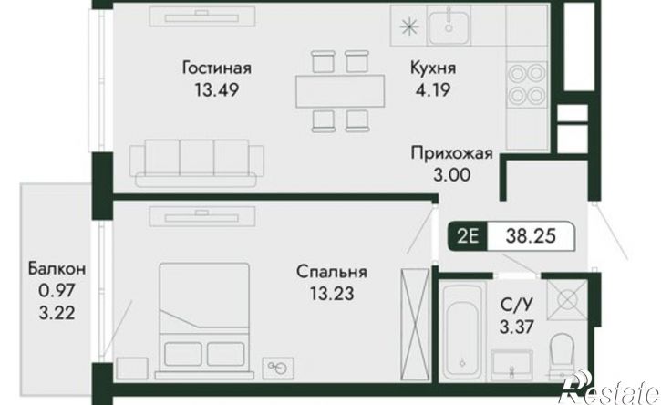 2-комн квартира в новом доме ул Краснофлотская, 32/5,  д. 32/5