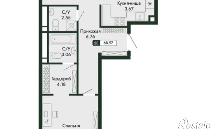 2-комн квартира в новом доме ул Краснофлотская, 32/5,  д. 32/5