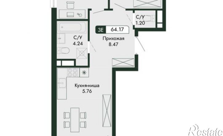 3-комн квартира в новом доме ул Краснофлотская, 32/5,  д. 32/5