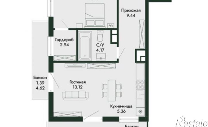 2-комн квартира в новом доме ул Краснофлотская, 32/5,  д. 32/5