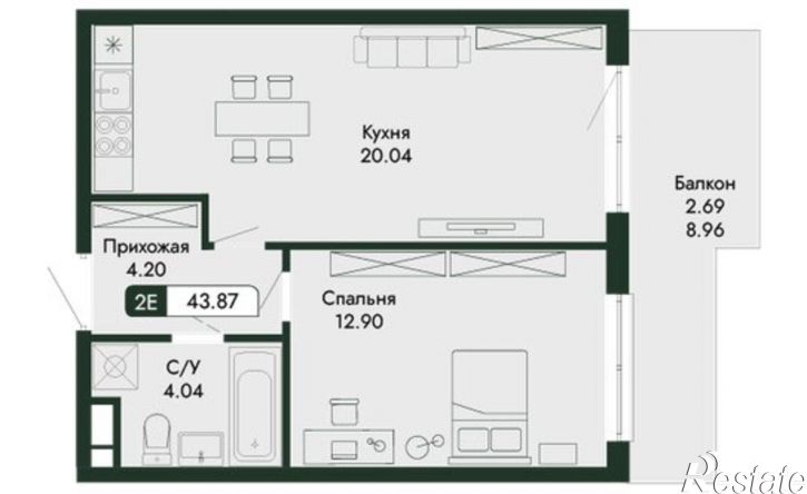 2-комн квартира в новом доме ул Краснофлотская, 32/5,  д. 32/5