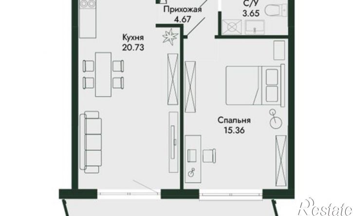 2-комн квартира в новом доме ул Краснофлотская, 32/5,  д. 32/5